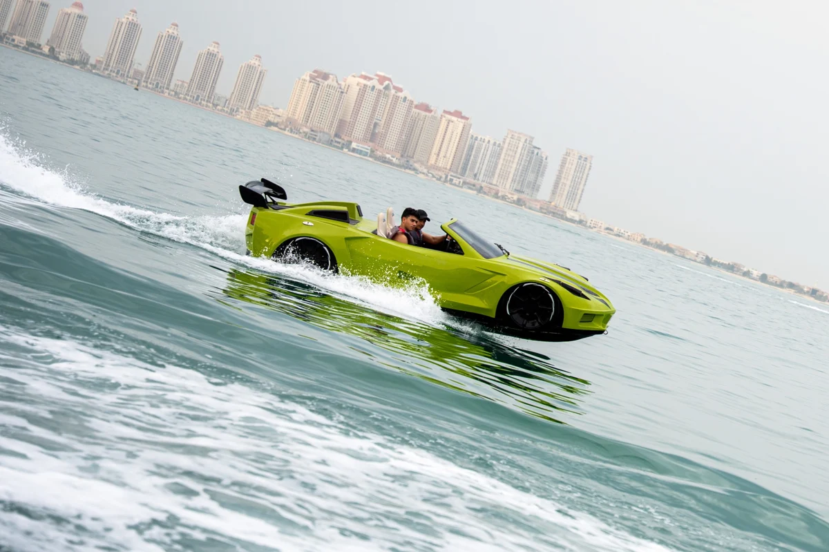 Jet car on the sea